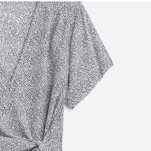 Ranya faux wrap cropped blouse.